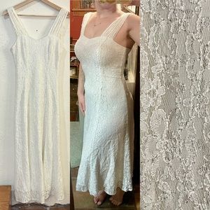 White floral lace dress brand Scarlett